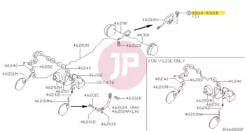 NISSAN 08110-8301B - Exhaust Bracket Hex Bolt