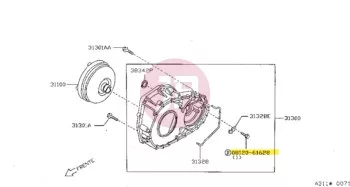 NISSAN 08120-61628 - BOLT-HEX
