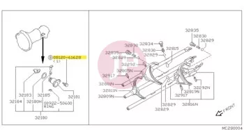 NISSAN 08120-61628 - BOLT-HEX