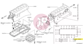 NISSAN 08120-8001E - Engine Hex Head Bolt