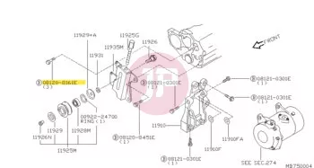 NISSAN 08120-8161E - BOLT-HEX