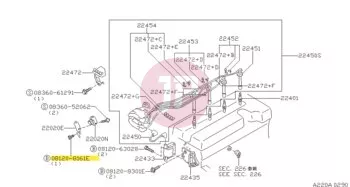 NISSAN 08120-8161E - Hatlapfejű csavar