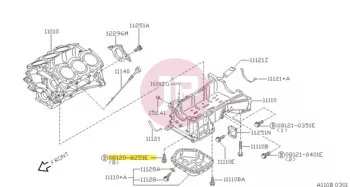 NISSAN 08120-8251E - Hatlapfejű csavar