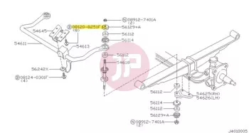 NISSAN 08120-8251F - Hatlapfejű csavar alátéttel