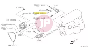 NISSAN 08120-8251F - BOLT-HEX