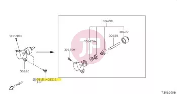 NISSAN 08121-0251E - Hatlapfejű csavar alátéttel