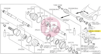 NISSAN 08121-0301E - BOLT-HEX