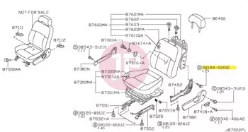 NISSAN 08124-0201E - BOLT-HEX