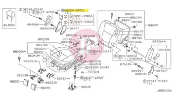 NISSAN 08124-0201E - BOLT-HEX
