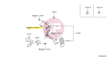 NISSAN 08146-6122G - Hatlapfejű csavar alátéttel