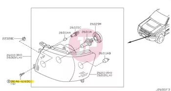NISSAN 08146-6165G - BOLT HEX