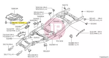 NISSAN 08146-6165G - BOLT HEX