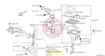 NISSAN 08146-6202G - Hex Bolt with Washer
