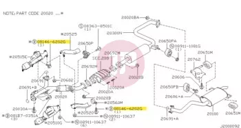 NISSAN 08146-6202G - Hatlapfejű csavar alátéttel