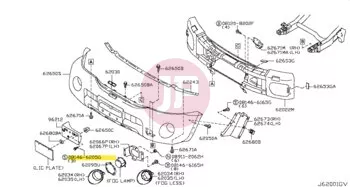NISSAN 08146-6205G - Hatlapfejű csavar alátéttel
