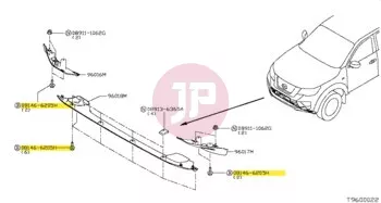 NISSAN 08146-6205H - Hatlapfejű csavar alátéttel