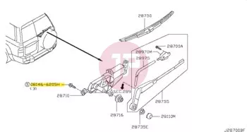 NISSAN 08146-6205H - Hatlapfejű csavar alátéttel