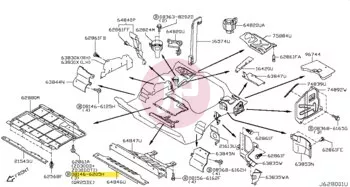 NISSAN 08146-6205H - Hatlapfejű csavar alátéttel