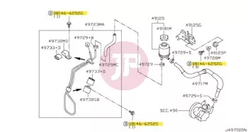 NISSAN 08146-6252G - Hatlapfejű csavar alátéttel