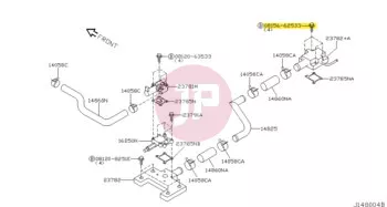 NISSAN 08156-62533 - Hatlapfejű csavar alátéttel