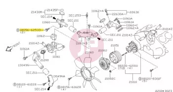 NISSAN 08156-62533 - BOLT-HEX
