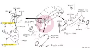 NISSAN 08156-8201F - Hatlapfejű csavar alátéttel