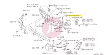 NISSAN 08157-2252F - BOLT-HEX