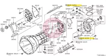 NISSAN 081A0-6121A - BOLT-HEX