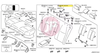 NISSAN 081A0-6121A - Hatlapfejű karimás csavar