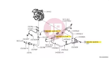 NISSAN 081A0-6121A - BOLT-HEX