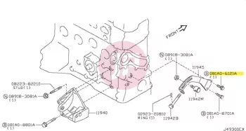 NISSAN 081A0-6121A - BOLT-HEX