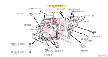 NISSAN 081A0-6161A - BOLT