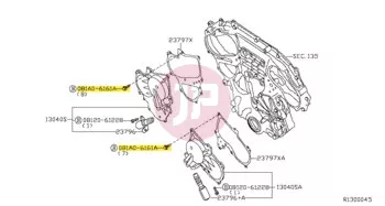 NISSAN 081A0-6161A - BOLT