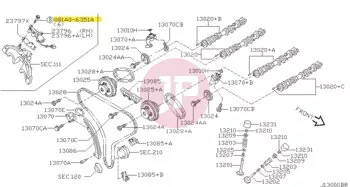 NISSAN 081A0-6351A - Hatlapfejű karimás csavar