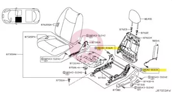 NISSAN 081A0-8161A - Hatlapfejű karimás csavar