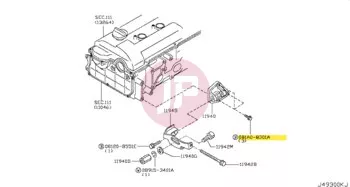 NISSAN 081A0-8301A - Hatlapfejű karimás csavar