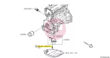 NISSAN 081A6-6201A - BOLT-FLG,HEXGON