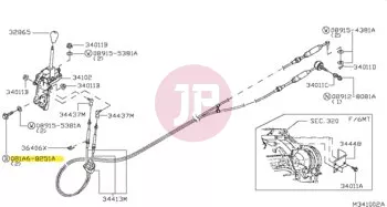 NISSAN 081A6-8251A - BOLT-FLANGE