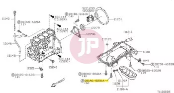 NISSAN 081A6-8251A - BOLT-FLANGE