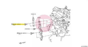 NISSAN 081A8-8161A - Hex Flange Bolt