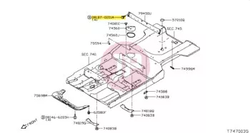 NISSAN 081B7-0201A - BOLT-FLANGE
