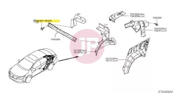 NISSAN 081B7-0201A - BOLT-FLANGE