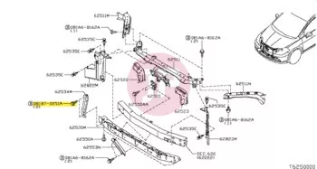 NISSAN 081B7-0251A - Hatlapfejű karimás csavar