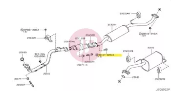 NISSAN 081B7-0251A - BOLT-FLANGE