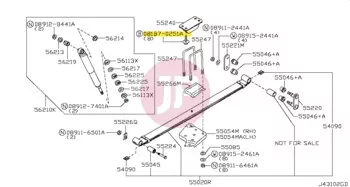 NISSAN 081B7-0251A - BOLT-FLANGE