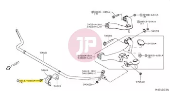 NISSAN 081B7-2251A - Hatlapfejű karimás csavar