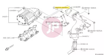 NISSAN 08233-82510 - STUD-COARSE