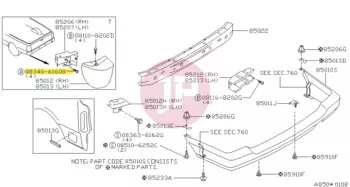 NISSAN 08340-61608 - SCREW-MACHINE