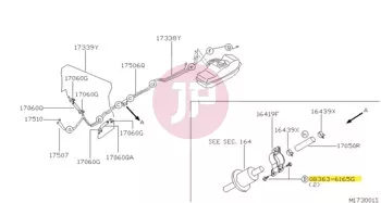 NISSAN 08363-6165G - Hatlapfejű csavar alátéttel
