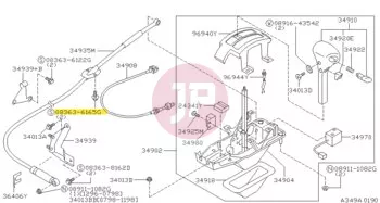 NISSAN 08363-6165G - Hatlapfejű csavar alátéttel